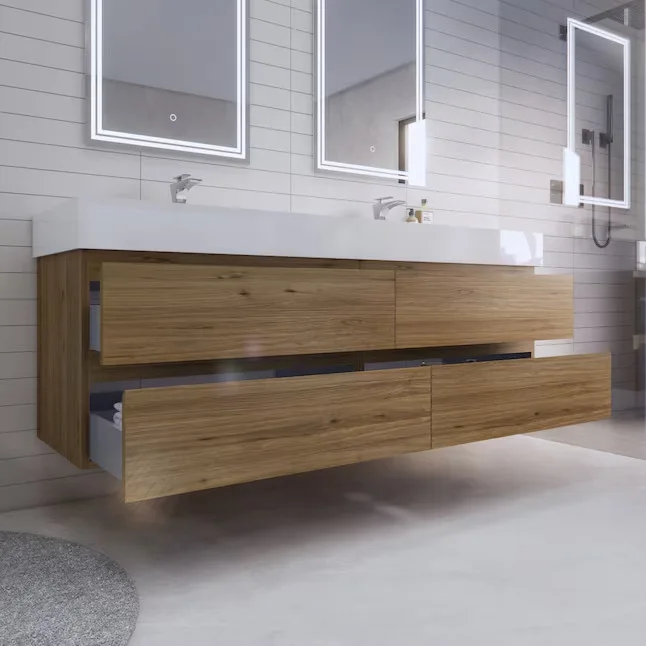 Monterey Oak Floating Bathroom Vanity