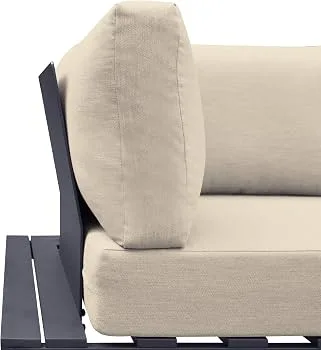 Armen Living Razor Modern Metal Outdoor Sofa