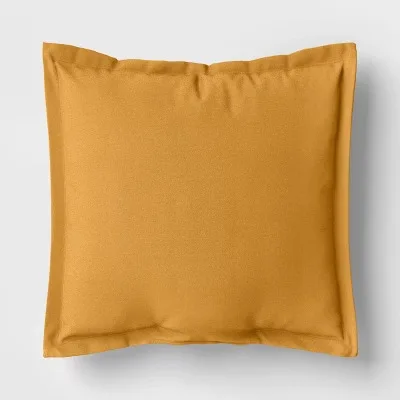 Solid Woven Outdoor Throw Pillow