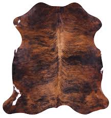Brindle Natural Brown Cowhide Rug
