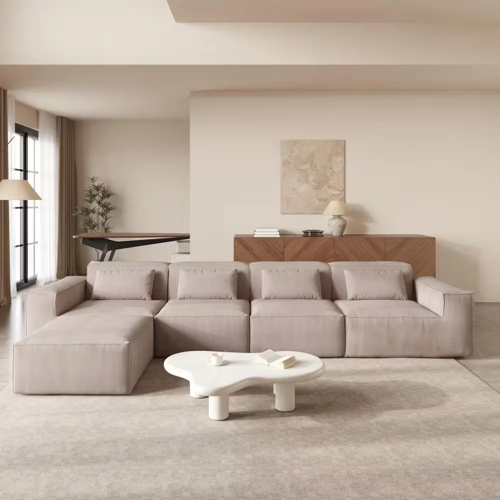 Minimalist Fabric Modular Sectional Sofa
