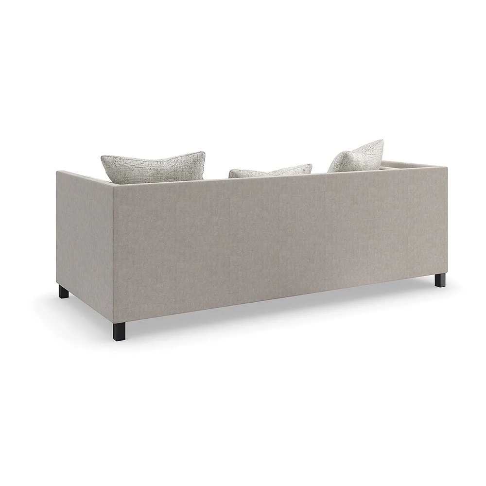 Caracole Gray Textured Tuxedo Sofa