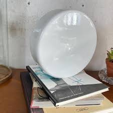 Round White Glass Wall Sconce