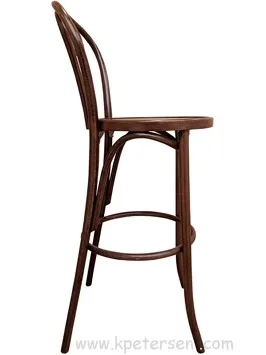 Brown Bentwood Bar Stool