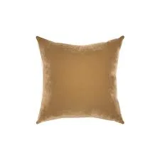 Camel Solid Brown Velvet Throw Pillow