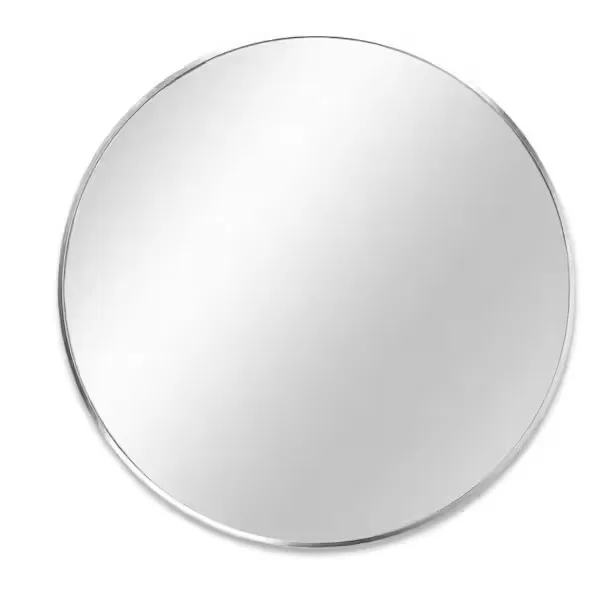 Silver Metal Round Wall Mirror