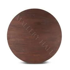 Round Walnut Wood Dining Table