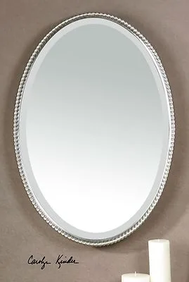 Beaded Oval Mirror