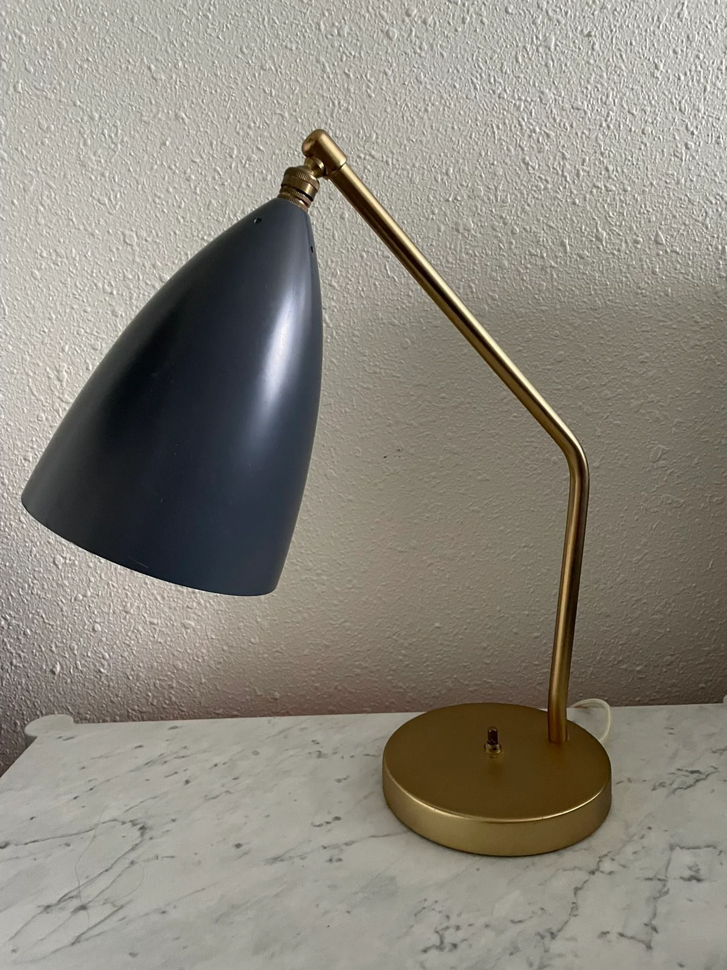 Grasshopper Mid-Century Modern Gray Table Lamp