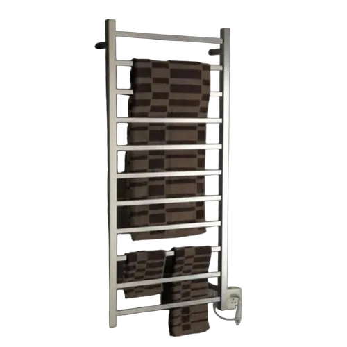 Modern Brushed Steel Heated Towel Rack