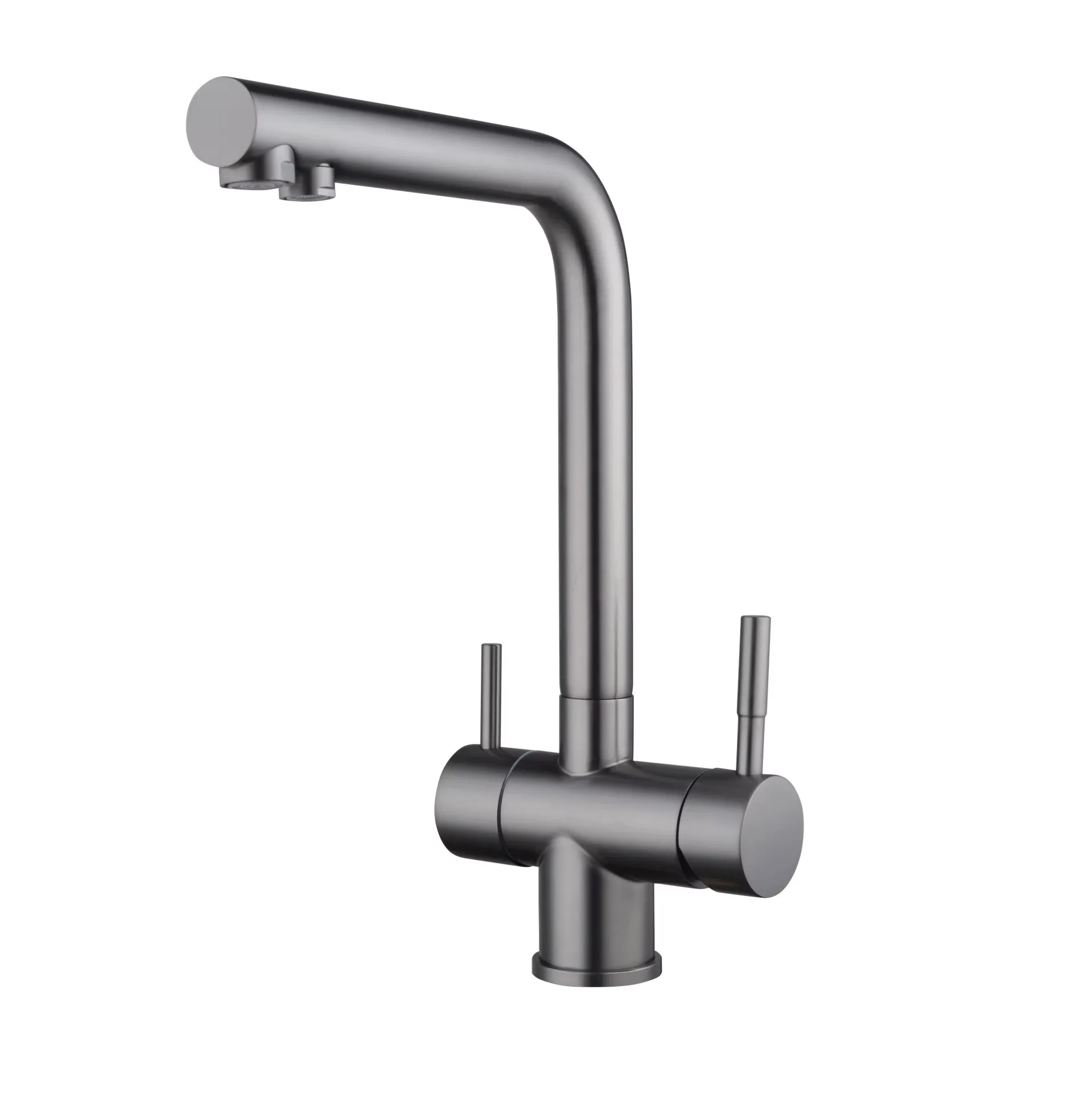 Modern Brushed Steel Kitchen Faucet