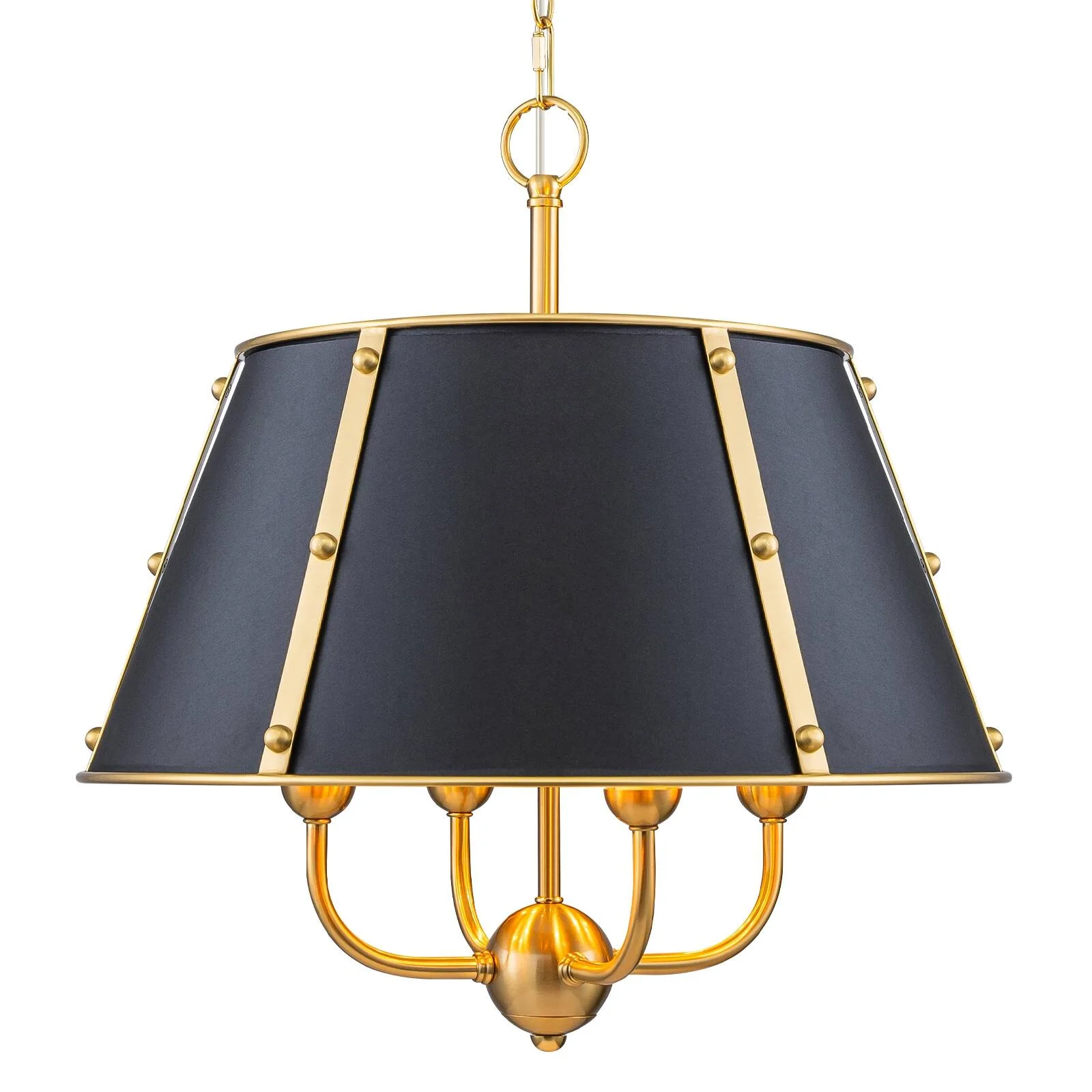 Black and Gold Drum Pendant Chandelier