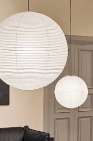 Ribbed White Paper Lantern Pendant Light