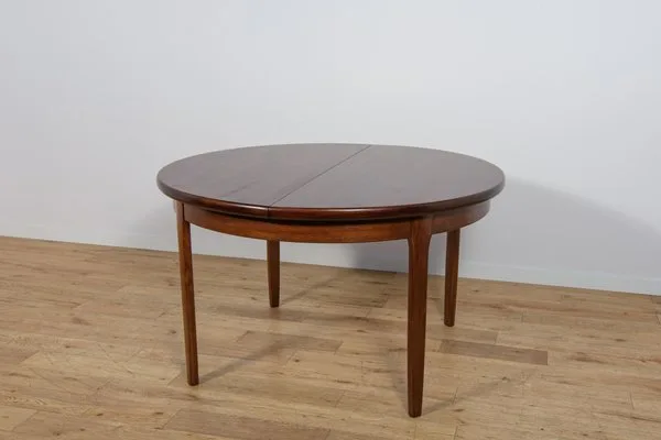 Mid-Century Round Wood Dining Table
