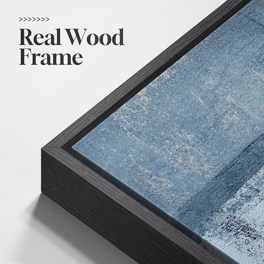 Abstract Blue Framed Wall Art