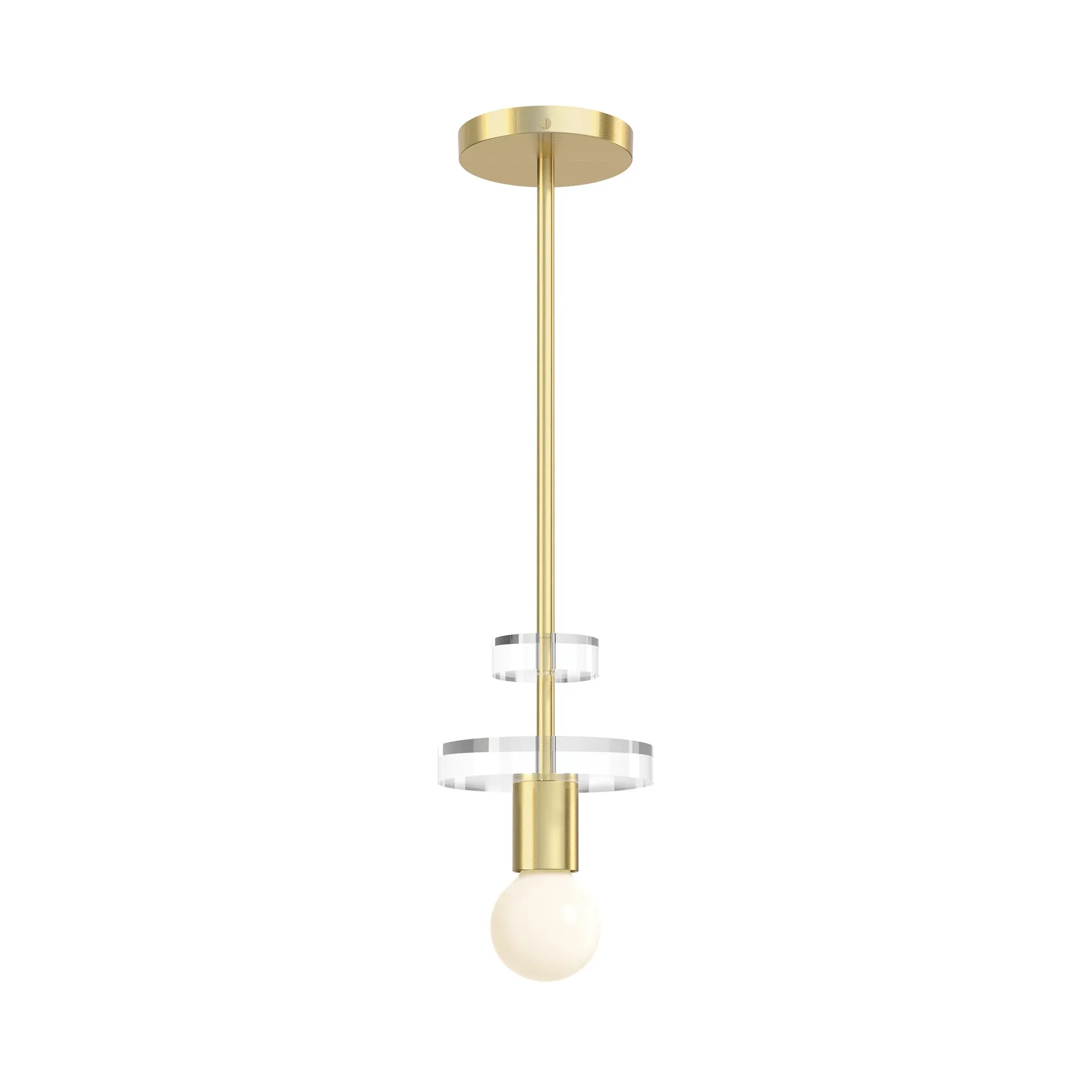 Bling Brushed Gold Acrylic Pendant Light