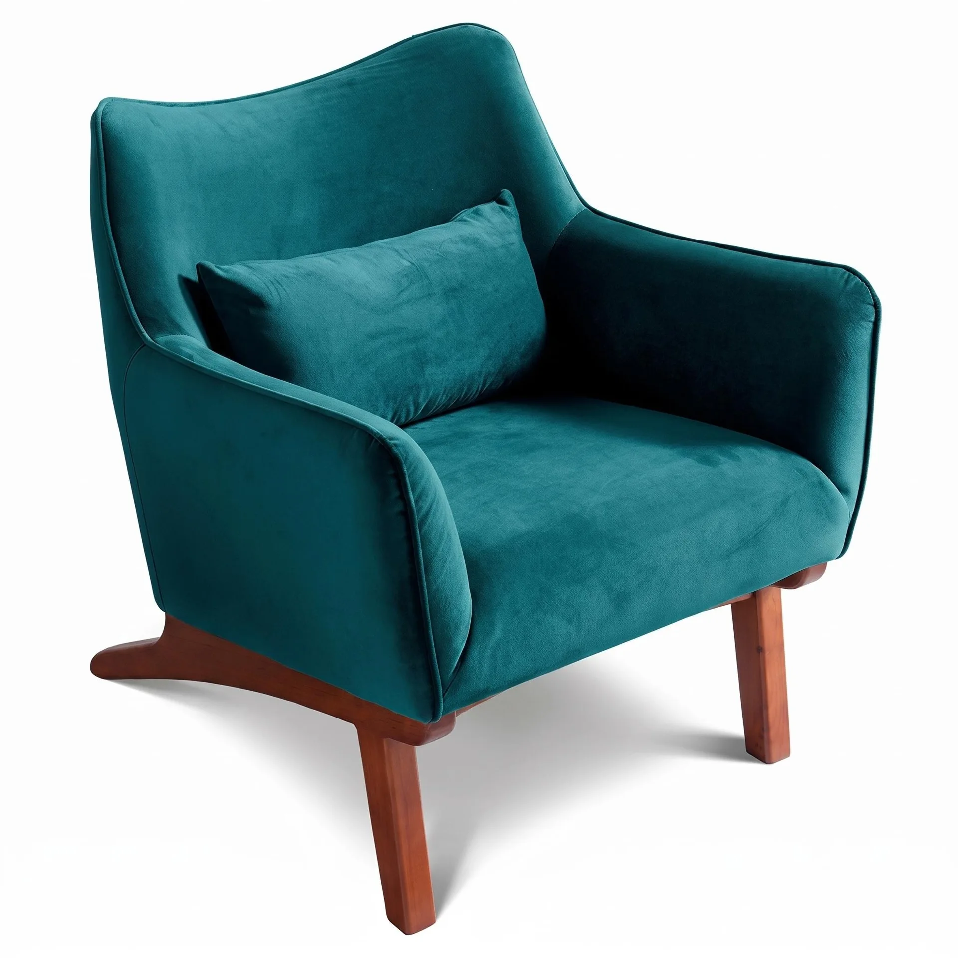 Clarissa Mid-Century Velvet Armchair