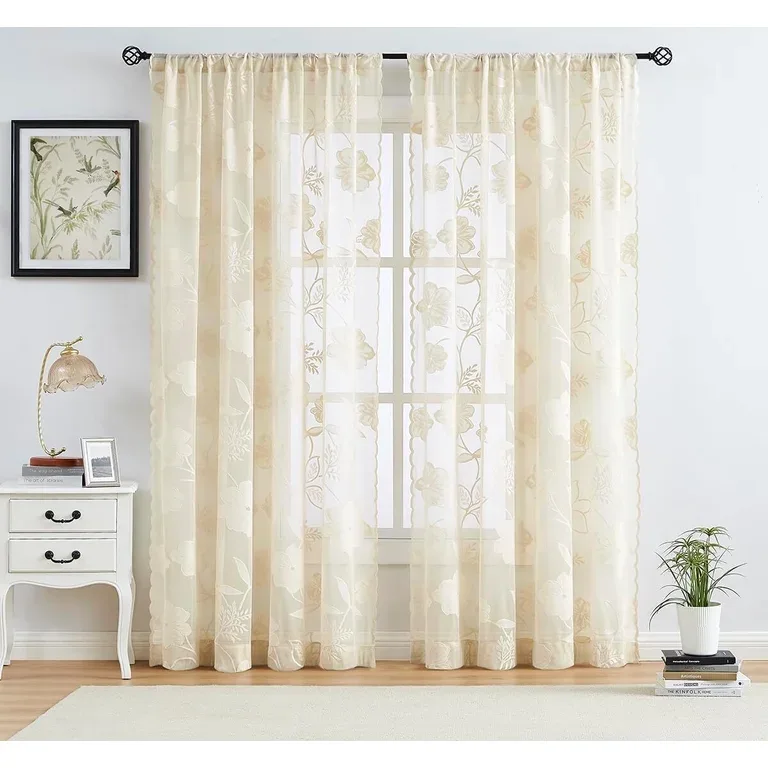 Floral Lace Curtains