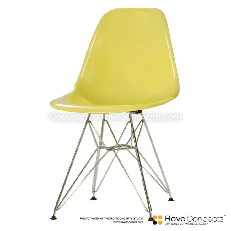 Yellow Molded Shell Dining Chair