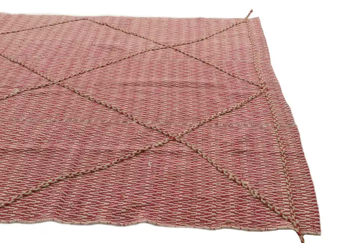 Pink Moroccan Wool Area Rug