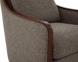 Woven Brown Fabric Armchair