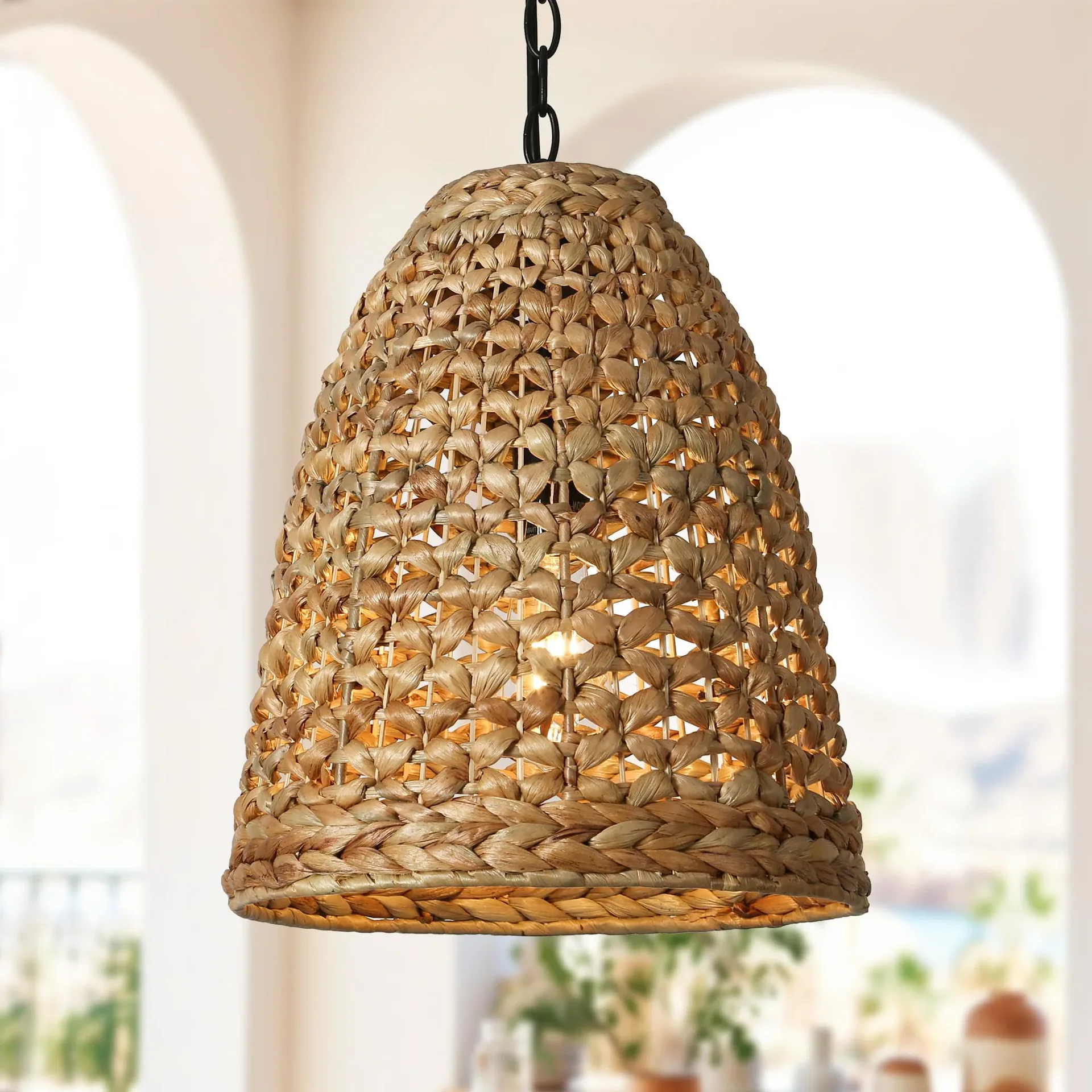 Natural Rattan Woven Pendant Light