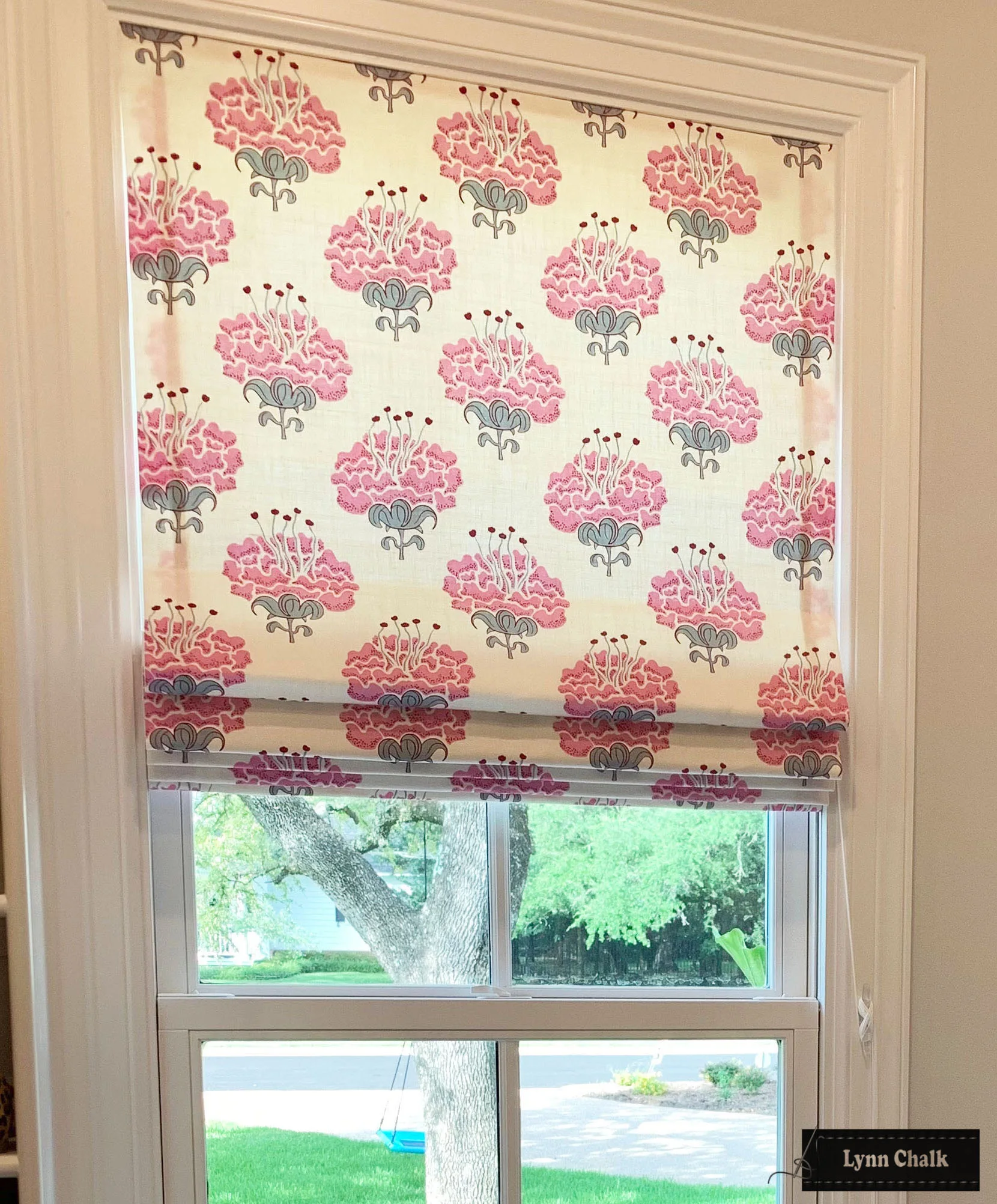 Katie Ridder Peony Floral Roman Shade