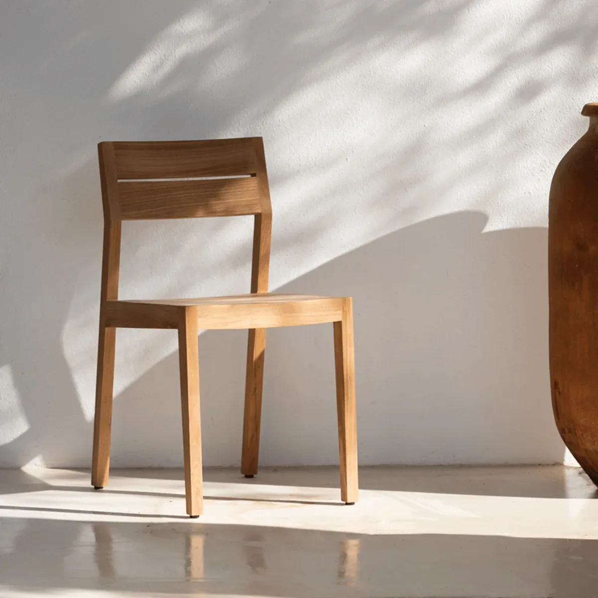 Minimalist Teak Outdoor Dining Chair
