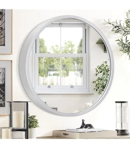 Howard Elliott Modern Round Wall Mirror