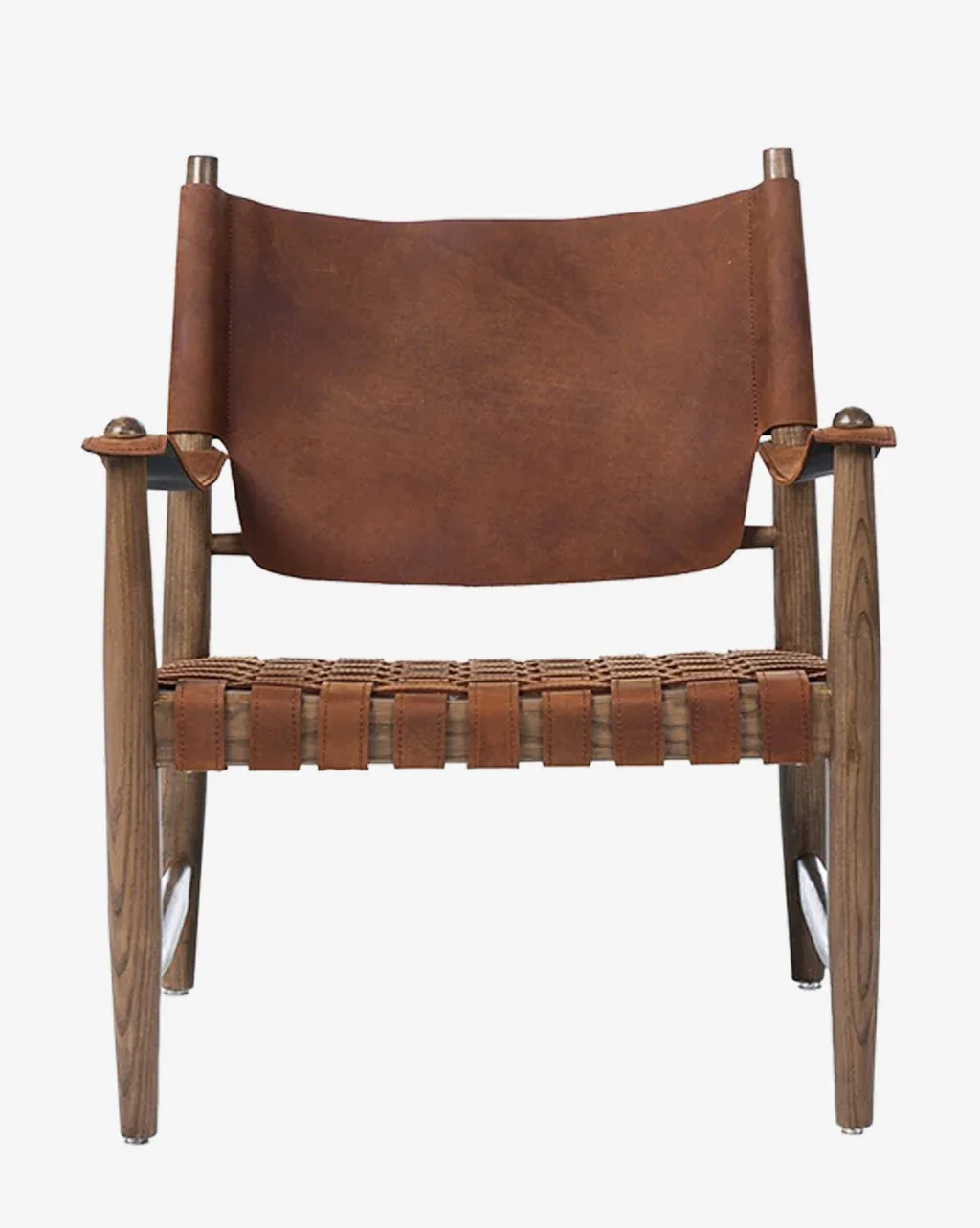 Maris Brown Leather Sling Armchair