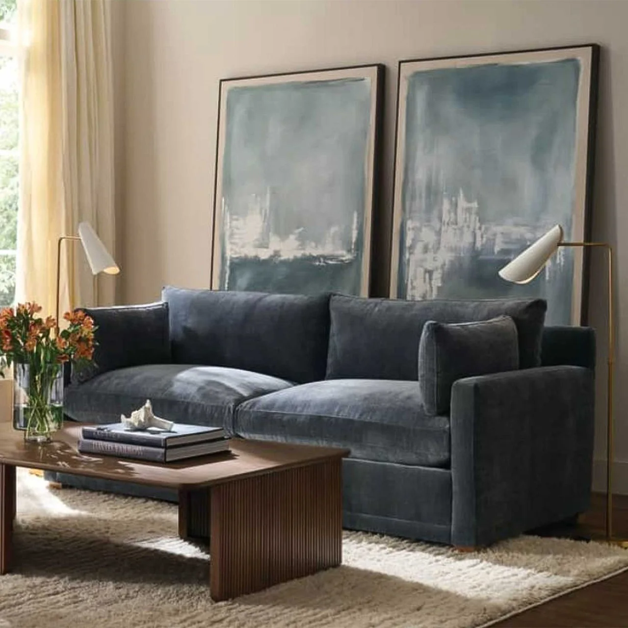 Sylvie Velvet Sofa