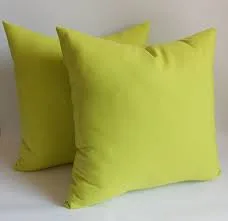 Solid Green Square Throw Pillow