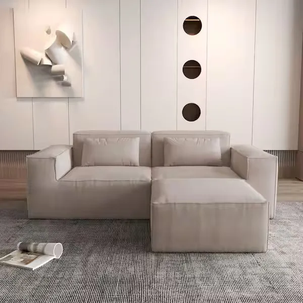 Brown Velvet Modular Sofa