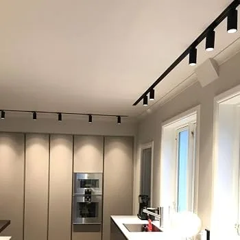 Matte Black Linear Track Lighting