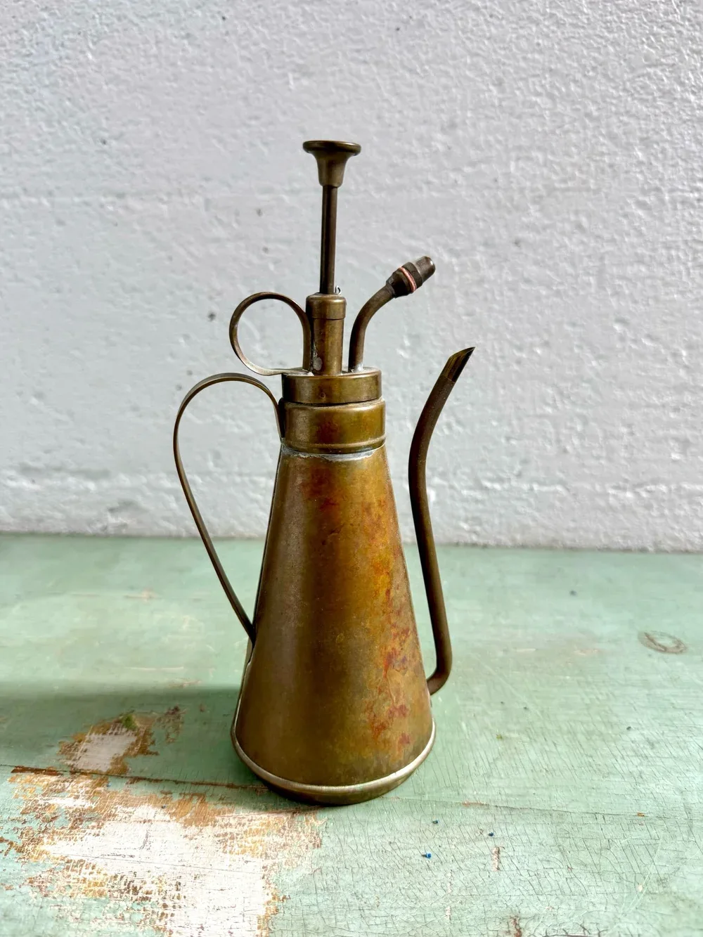 Vintage Patinated Brass Plant Mister
