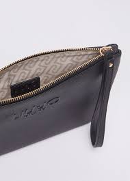 Black Leather Clutch Bag