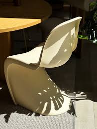Panton White Plastic Cantilever Side Chair