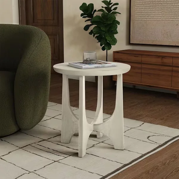 Sasha Round Wood Side Table