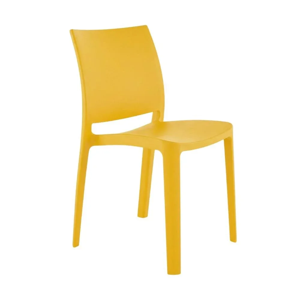 Yellow Plastic Dining Chair