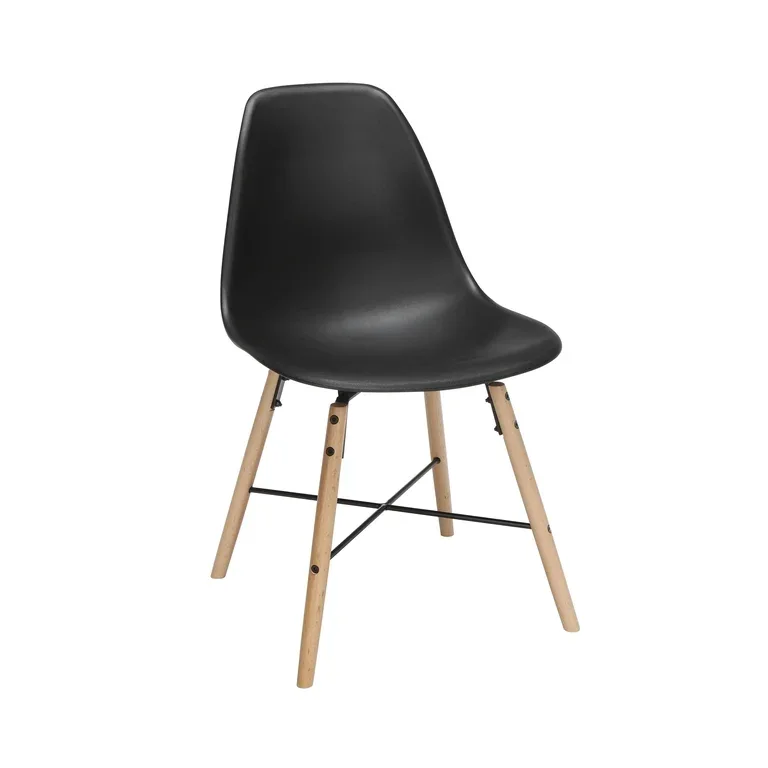Black Molded Plastic Dining Chair