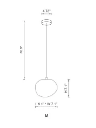 Organic Glass Pendant Light