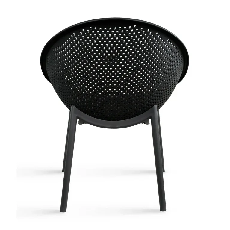 Modern Black Plastic Accent Chair
