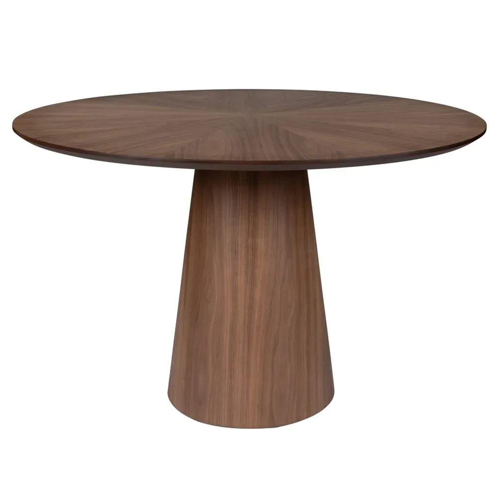 Caspar Round Walnut Dining Table