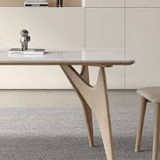 Rectangular Dining Table with Stone Top