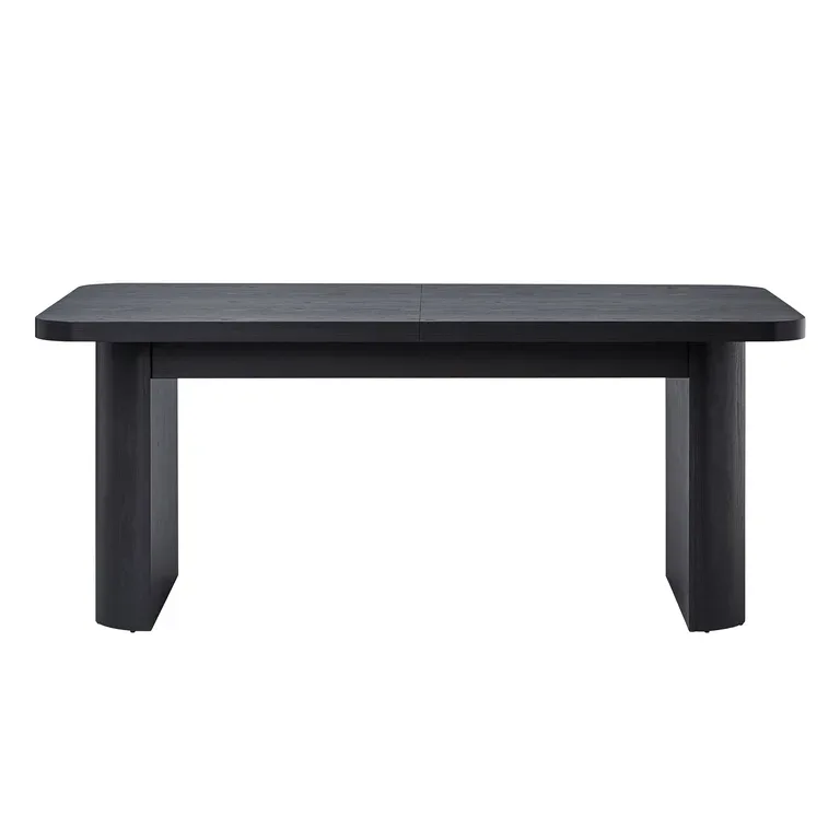 Black Rectangular Wood Dining Table