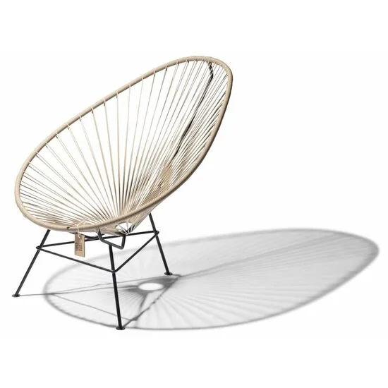 Beige Woven Acapulco Chair