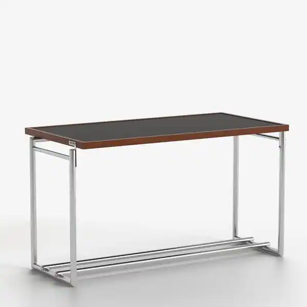 Walnut and Metal Rectangular Console Table