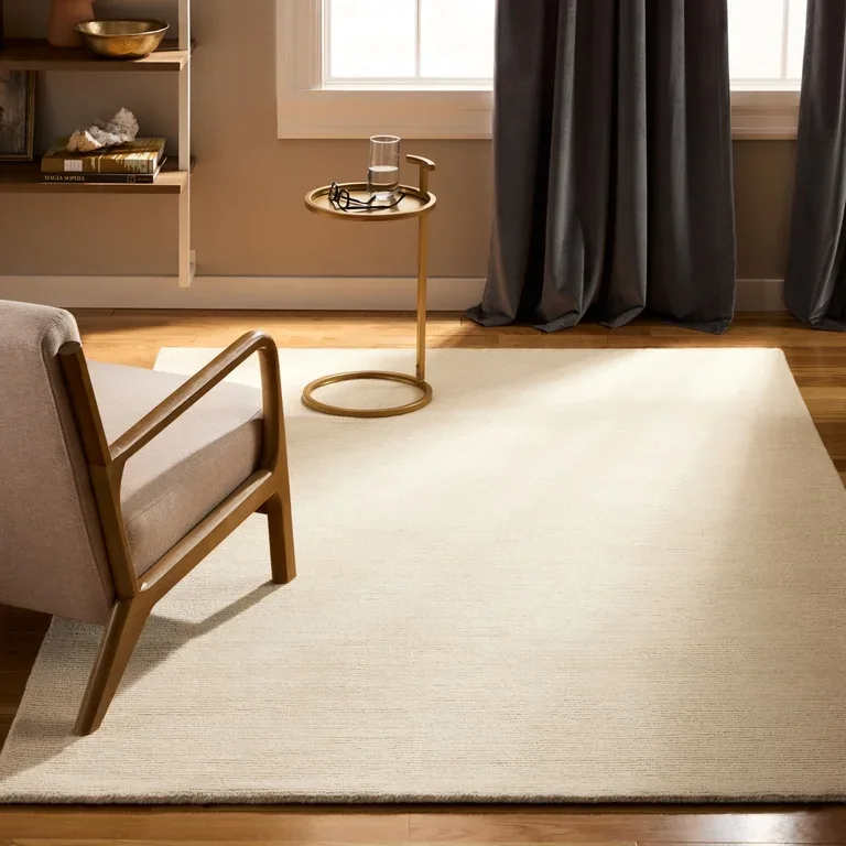 Ribbed Wool Area Rug