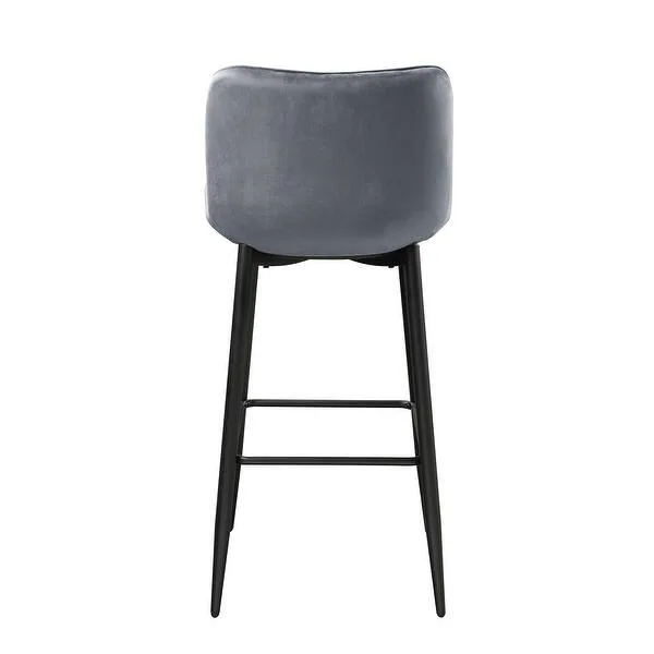 Gray Velvet Bar Stool
