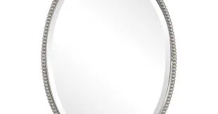 Sherise Beaded Oval Mirror